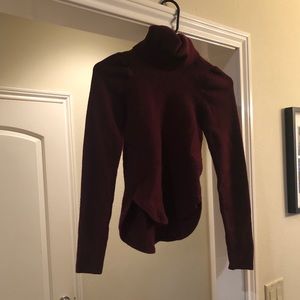 Maroon turtleneck